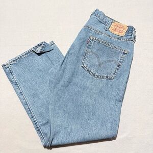 Levi's Original 501 Bootcut Jeans Light Wash Boot Cut Straight Button Fly 40X30